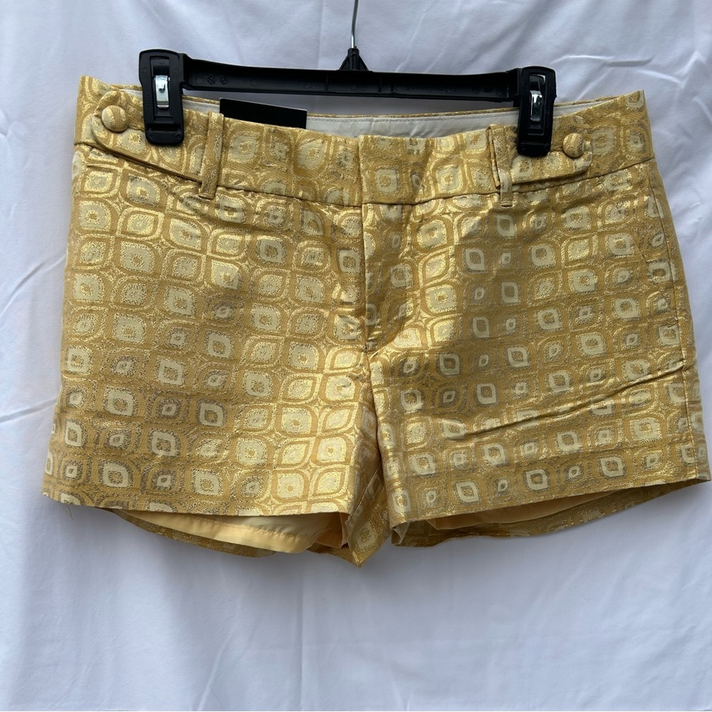 Banana Republic Gold Geometric Hip Hugger Shorts